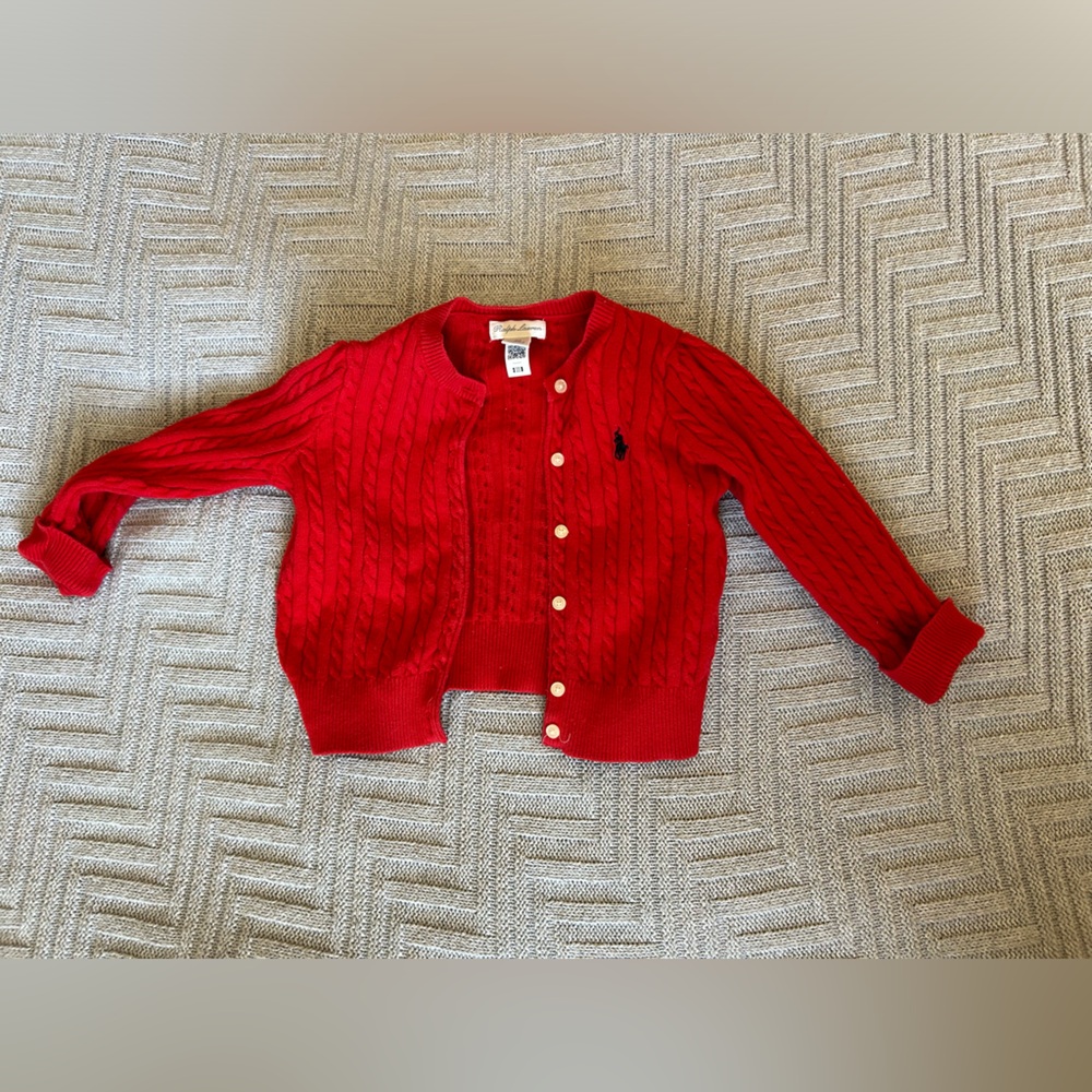 Ralph Lauren mini cable cardigan 18 months toddler